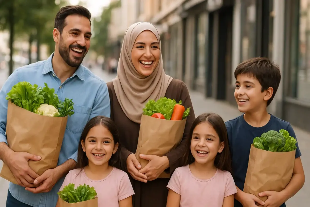 خانواده پدر و مادر فرزندان خرید وگان کردند