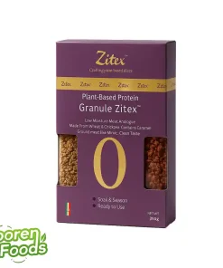 جایگزین گوشت چرخ کرده گیاهی زیتکس – تصویر تبلیغاتی هرو شات با پس‌زمینه سفید